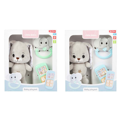 Toi-toys peluche bebé estrellitas conejo de peluche con sonajero y teléfono, 3 uds.