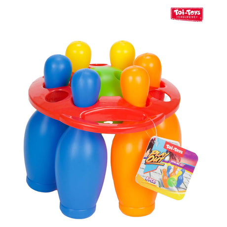 Juego de bolos Toi-toys de colores, 7 piezas.