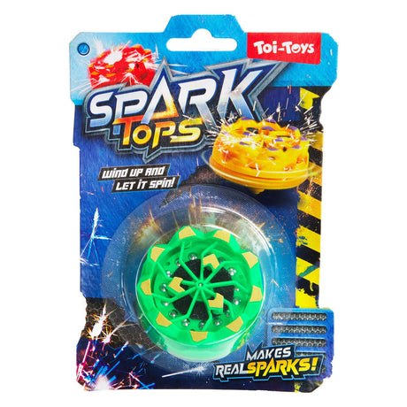 Toi-toys divertido peonza de cuerda que chispea con pedernal