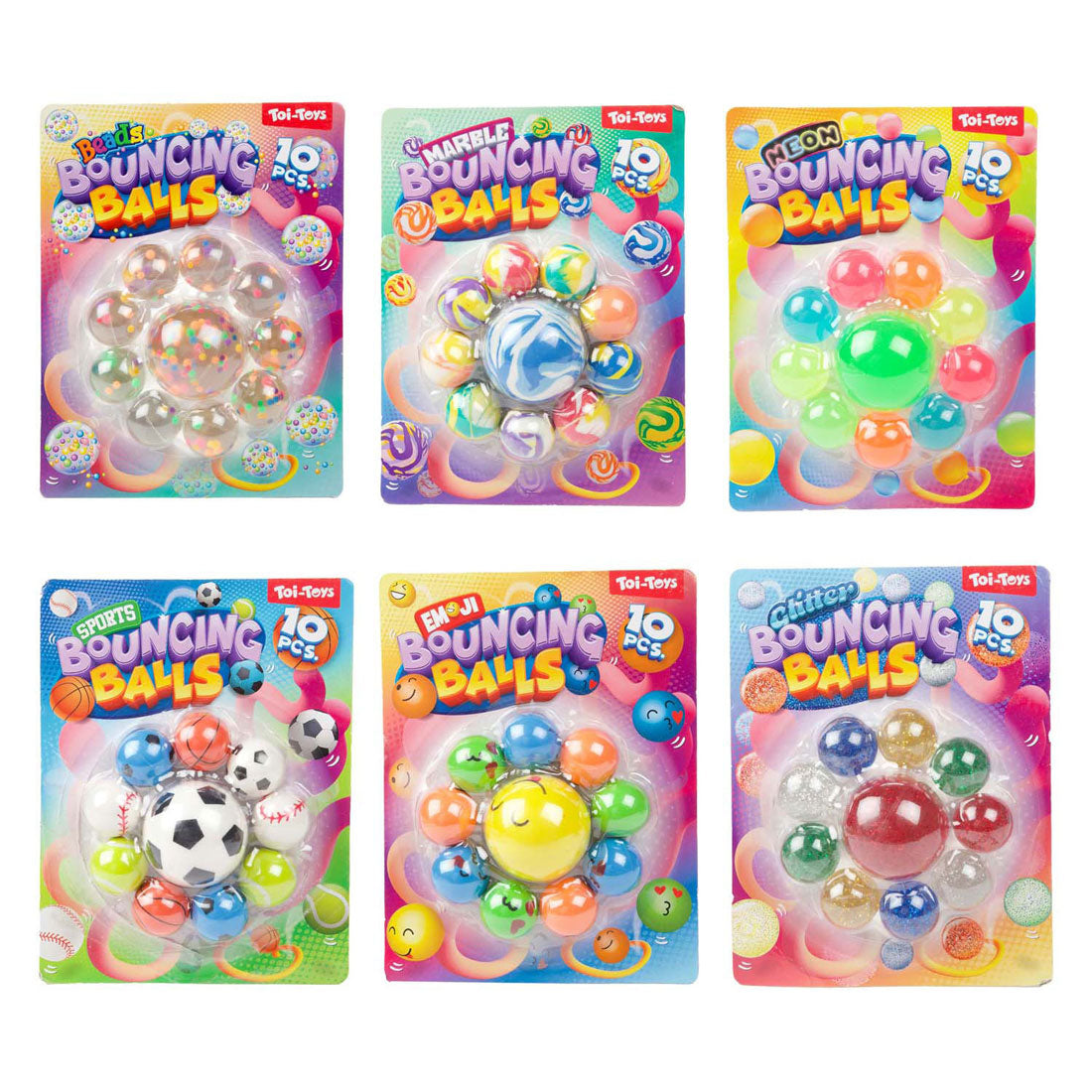 Toi-toys divertidas pelotas que rebotan, 10 uds.