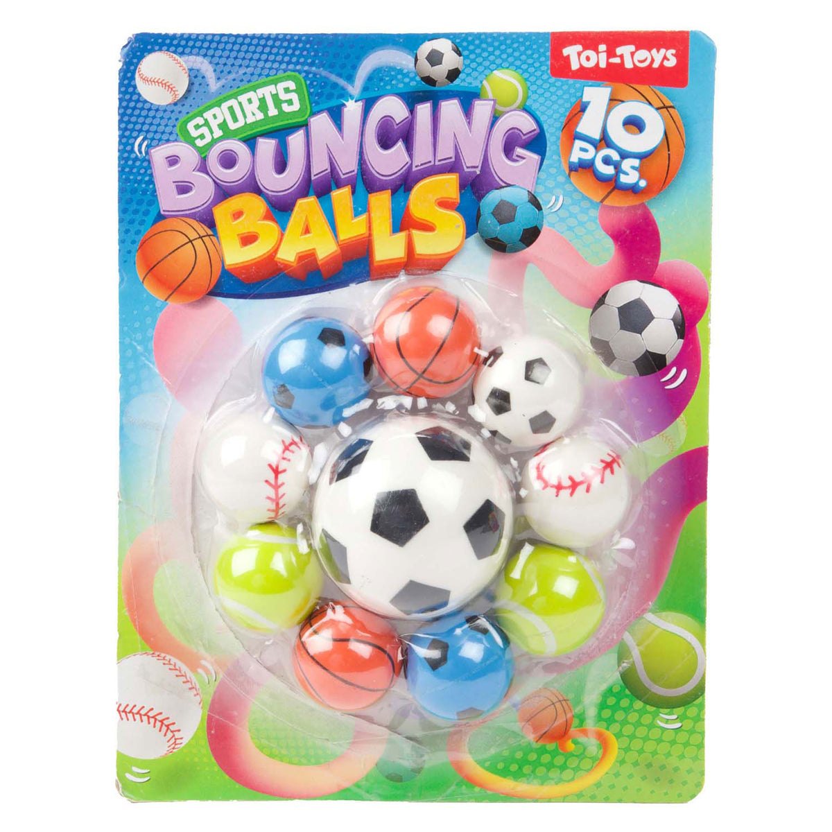 Toi-toys divertidas pelotas que rebotan, 10 uds.
