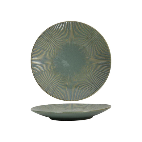 Plato de desayuno líneas océano azul verde ã˜21cm caja de 6