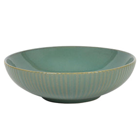 Plato hondo líneas océano azul verde ø18cm