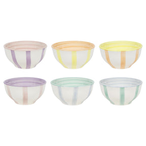 Cuenco rayas pastel caja a 6 ø12cm