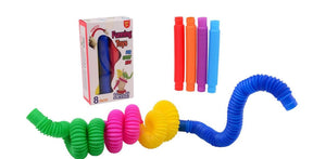 Johntoy john toy fidget tubos 8 en caja 21x3cm