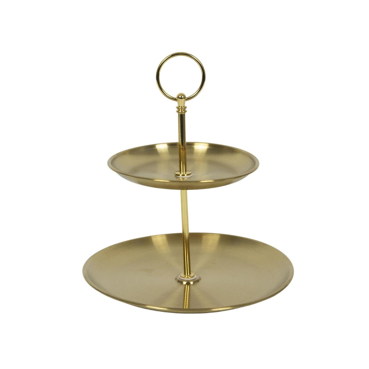 Etagere oro 2 capas acero inoxidable ø14xh20cm