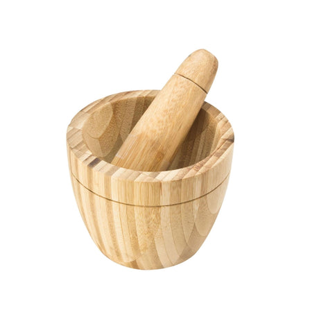 Utensilios de cocina mortero bambú 11,5x10cm mortero bambú 11,5x10cm
