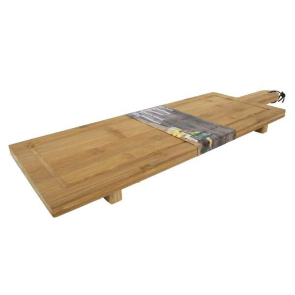 Tabla de servir sobre base de bambú 58x19x3cm