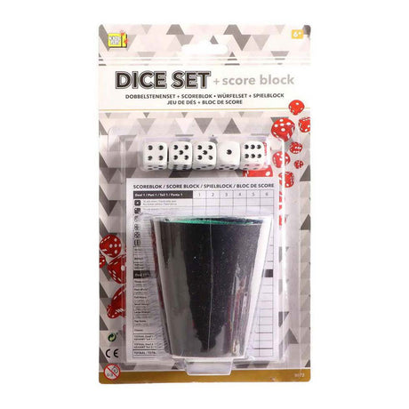 Juego de dados Jono Toys con bloque de puntuación.