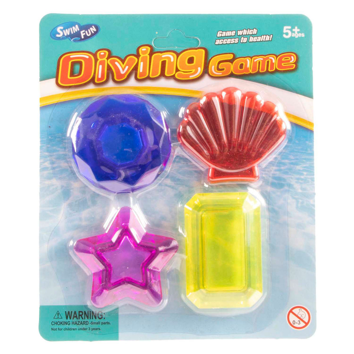 Conchas de buceo 4 piezas en tarjeta
