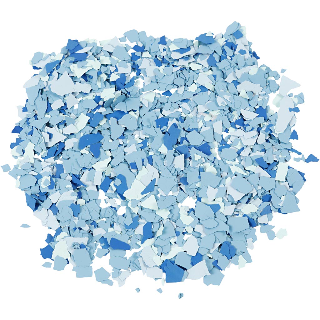 Escamas de terrazo, azul, 90 gr 1 caja
