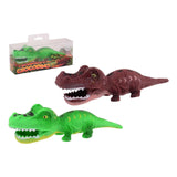 Johntoy cocodrilo elástico dino de 20 cm en caja transparente