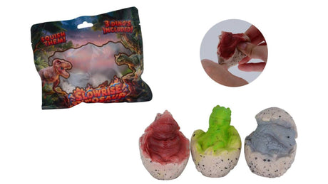 Johntoy 3 squishy dino's slow rise