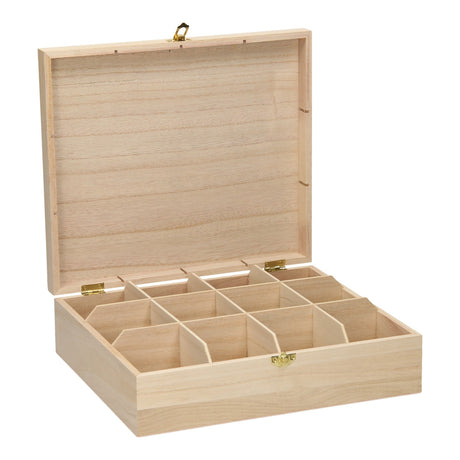Sin marca sans marque decora tu propia caja de té, 12 compartimentos