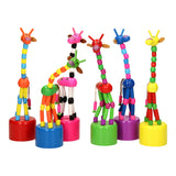 Playwood muñeca de madera estampada jirafa color