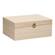 Caja de madera sin marca tamaño A5 - tapa abatible - cerradura - paulownia