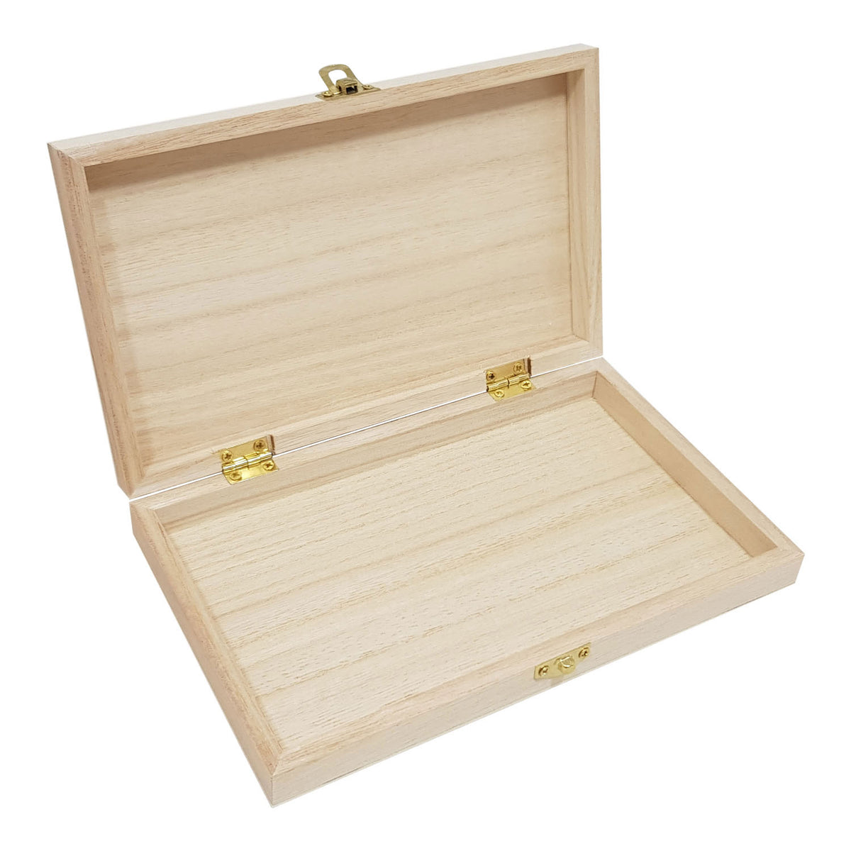 Caja para bolígrafos sans marque sin marca, madera de paulownia con tapa con bisagras