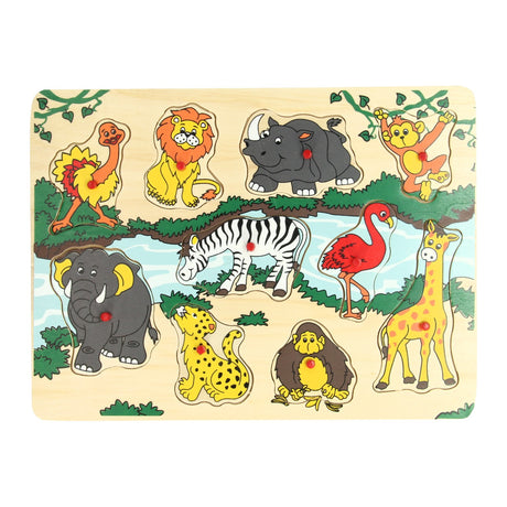 Playwood rompecabezas de madera animales salvajes - juguetes educativos 10 piezas.