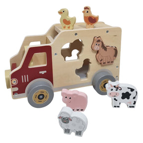 Playwood formas de madera coche animales de granja juguetes educativos.
