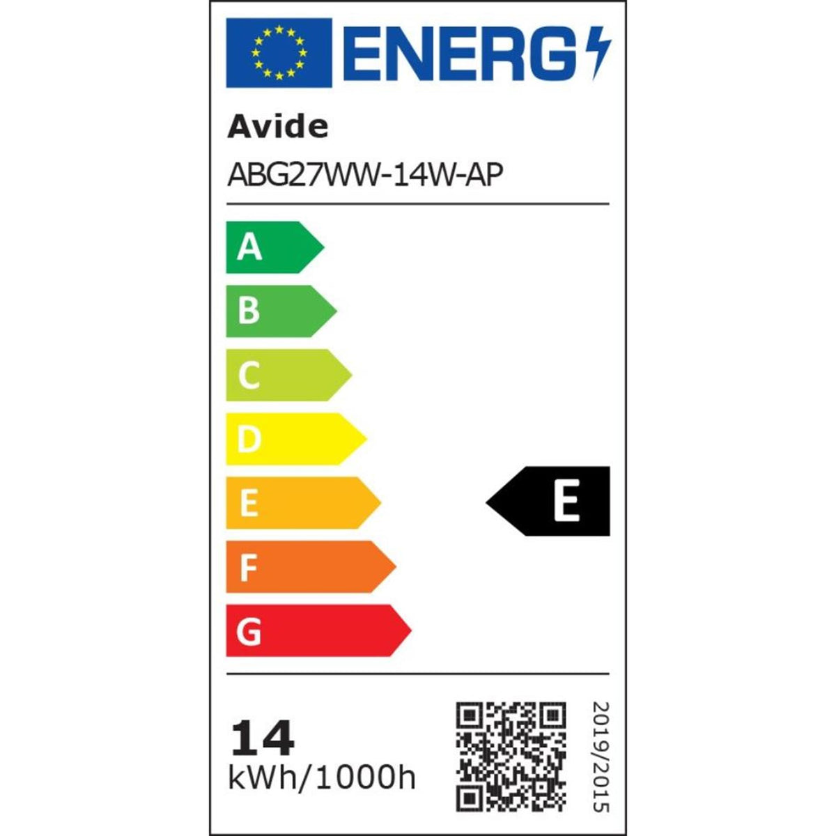 Avide Lámpara LED E27 14W 3000K WW 1521lm