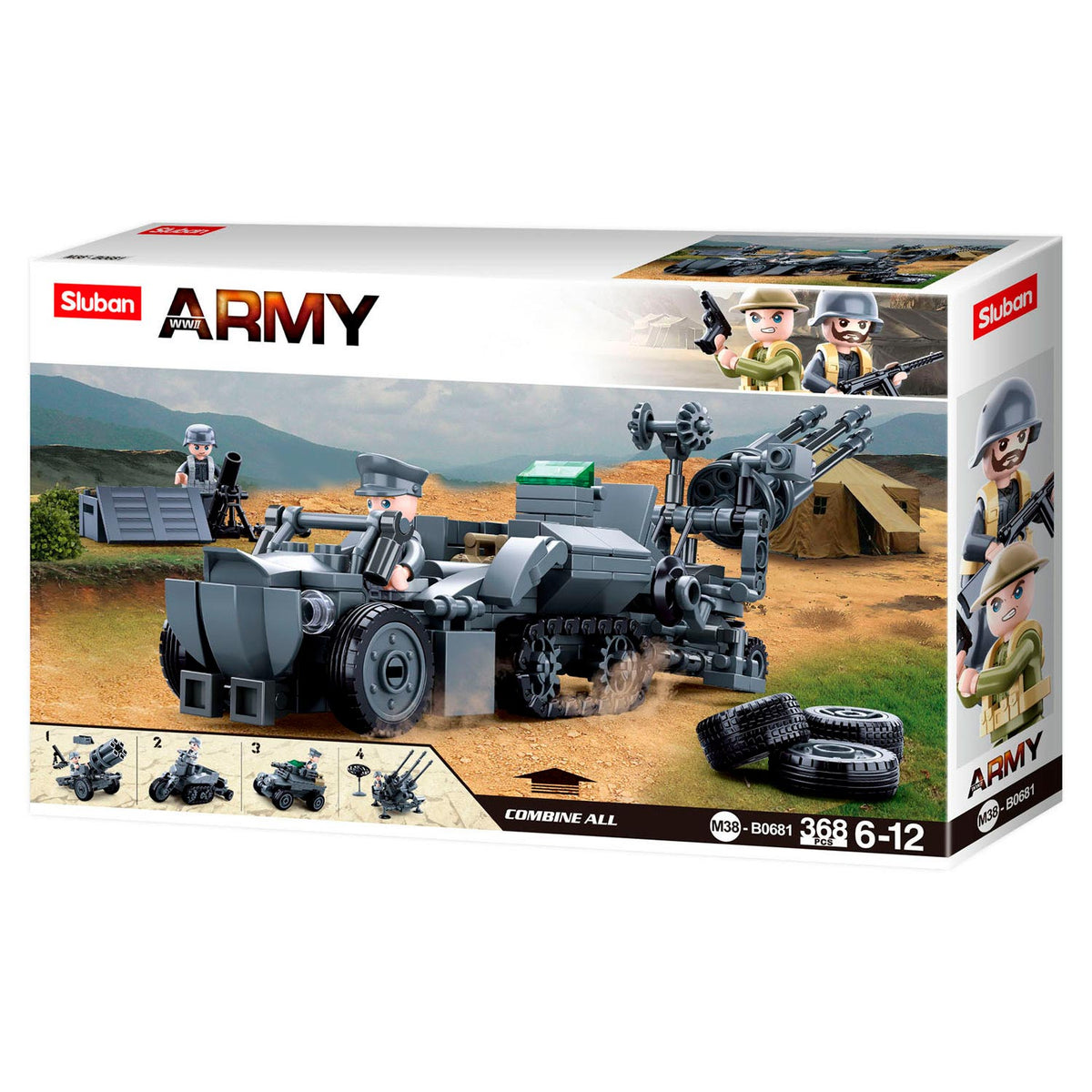 Sluban WWII - juego combinado - 368 uds.