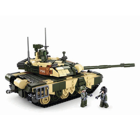 Sluban ladrillos modelo ejército tanque de batalla grande juguetes de construcción - juego de construcción construcción de modelos - caja de construcción con 758 bloques de construcción - m38‑b0756 a partir de 8 años