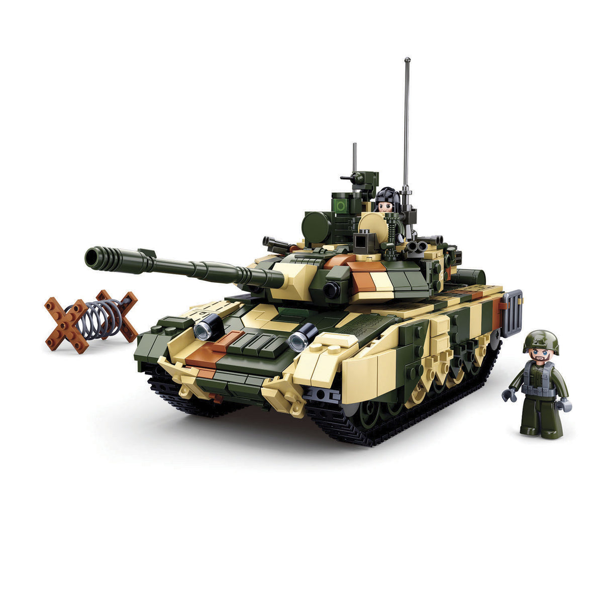 Sluban ladrillos modelo ejército tanque de batalla grande juguetes de construcción - juego de construcción construcción de modelos - caja de construcción con 758 bloques de construcción - m38‑b0756 a partir de 8 años