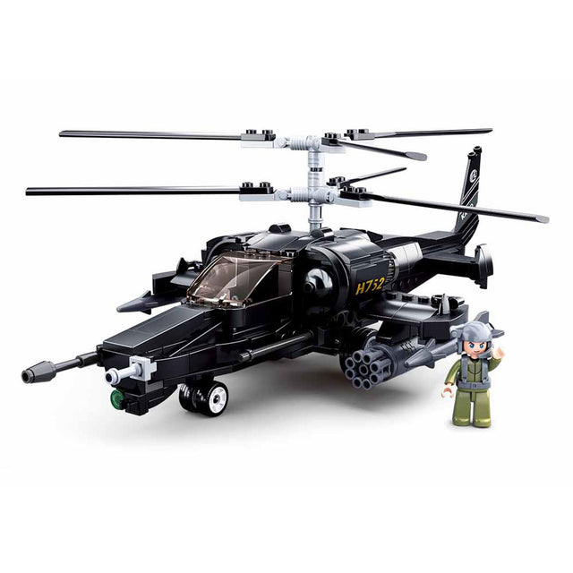 Sluban ladrillos modelo helicóptero de ataque juguetes de construcción - juguetes de construcción - juego de construcción con 330 bloques de construcción - m38-b0752 - a partir de 8 años
