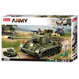 Sluban Army Wwii M26 Pershing Tank Building Toys - Construcción de maquetas de juguetes - Caja de construcción con 742 bloques de construcción - M38-b0860 a partir de 8 años