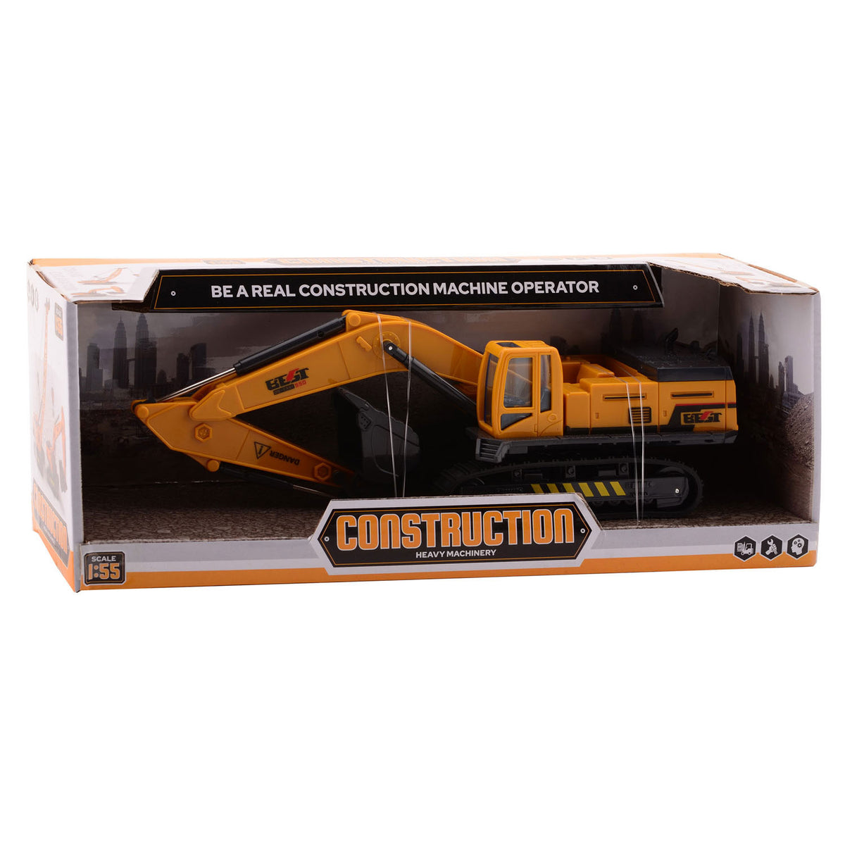 Johntoy excavadora junior 32 x 10 x 12 cm amarillo negro