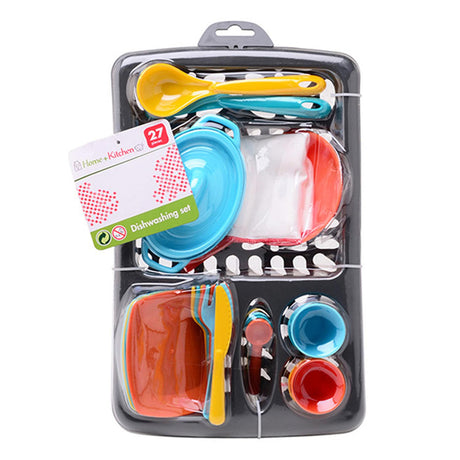 Juego de lavavajillas de cocina para el hogar Johntoy, 27 piezas.