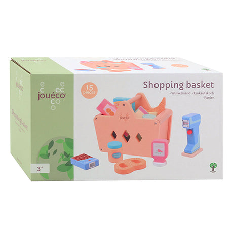 Jouéco - carro de compras con comestibles y escáner - 17,3 cm