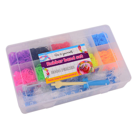 Johntoy LOOM Bands colocados en la caja de almacenamiento, 3000dlg.