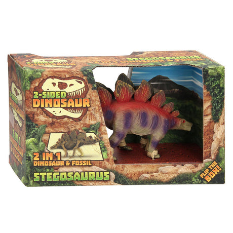 Johntoy mundo animal dinosaurio de dos caras - estegosaurio