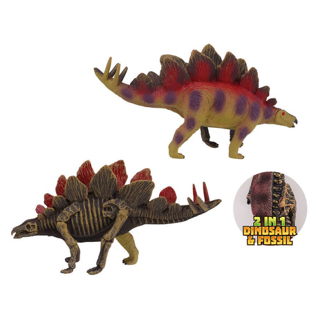 Johntoy mundo animal dinosaurio de dos caras - estegosaurio