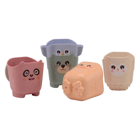 Johntoy happy world bio cubo apilable y vasos de baño