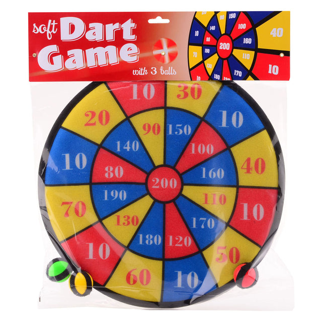 Johntoy Juego de dardos con velcro y 3 bolas, 36 cm
