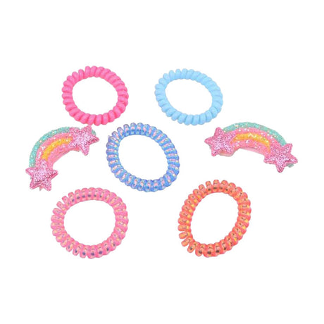 Set de regalo de accesorios para el cabello en taza Johntoy, 7 piezas.