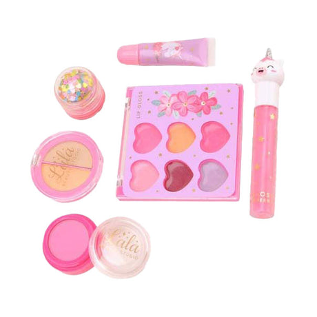 Johntoy lala - set de maquillaje en mochila de unicornio