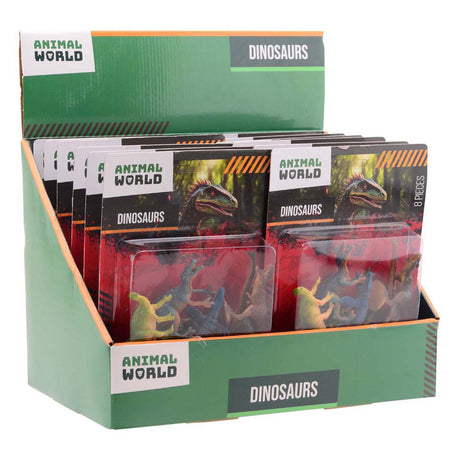 Johntoy animal world - juego de dinosaurios, 8 piezas.