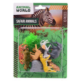 Johntoy animal world - juego de animales salvajes de 10 piezas en cartón