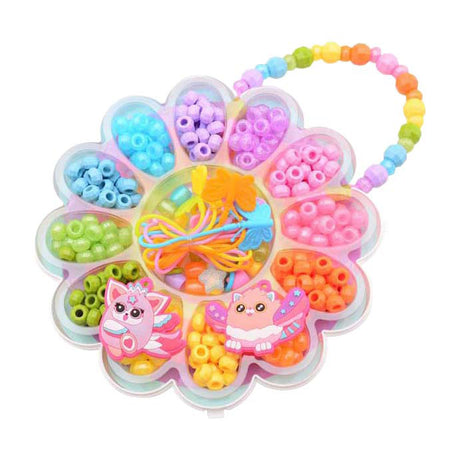 Johntoy Twinkle Pets - Juego de cuentas en caja de flores.