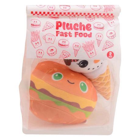 Johntoy peluche comida rápida - 2 piezas