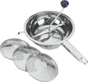 Molino de verduras Metaltex milly tamiz agitador de acero inoxidable con 3 insertos 24 cm