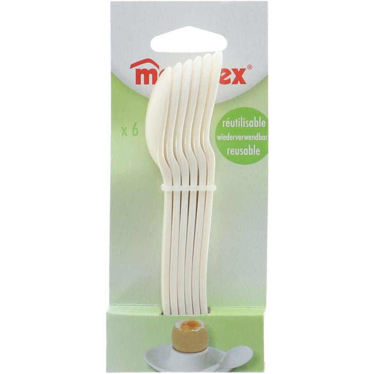 Cucharas para huevos Metaltex plástico 12,5cm juego de 6 piezas