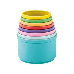 Vasos apilables Johntoy Woezel Pip. 8 piezas. 0+