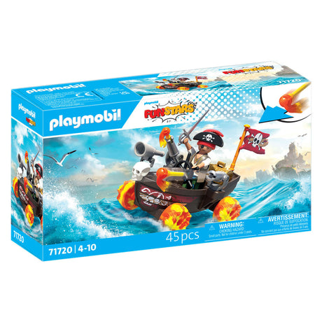 Playmobil | estrellas divertidas | barco pirata rasendes | juguete a partir de 4 años | regalo para niños | coche de juguete | con función de disparo rückzugmotor | 71717