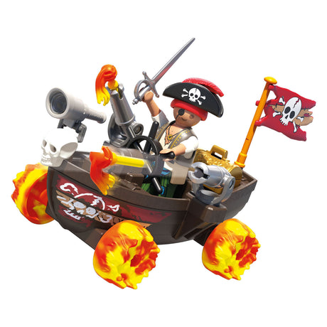 Playmobil | estrellas divertidas | barco pirata rasendes | juguete a partir de 4 años | regalo para niños | coche de juguete | con función de disparo rückzugmotor | 71717