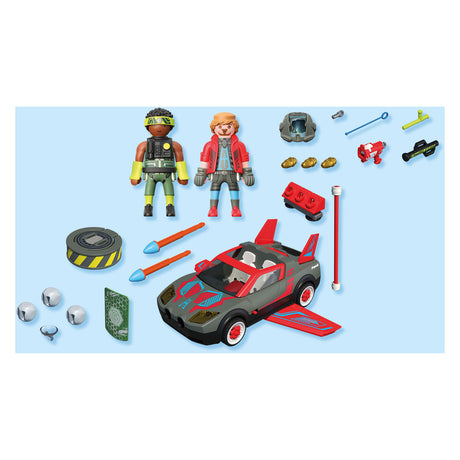 Playmobil | héroes | vehículo héroe multifuncional | juguetes a partir de 4 años | regalo para niños | vehículo de acción versátil | con función de disparo jugando figura | 71832