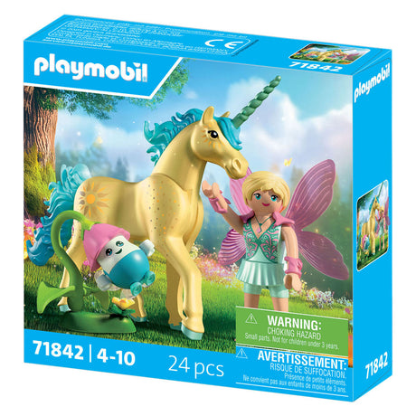 Playmobil 71842 Coleccionable Unicornio Flor del Sol con Hada | 2 piezas